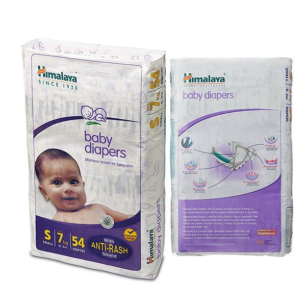 Netmeds | Himalaya Baby Diapers (S) 54's