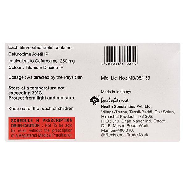 Zenoxim 250mg Tablet 10'S - Bacterial Infections-Cep