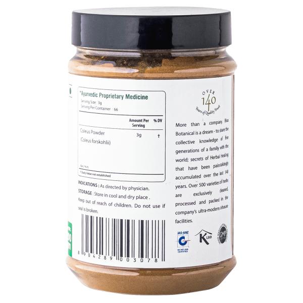 Bixa Botanical Coleus Root Powder 200 gm - Speciality Medicines