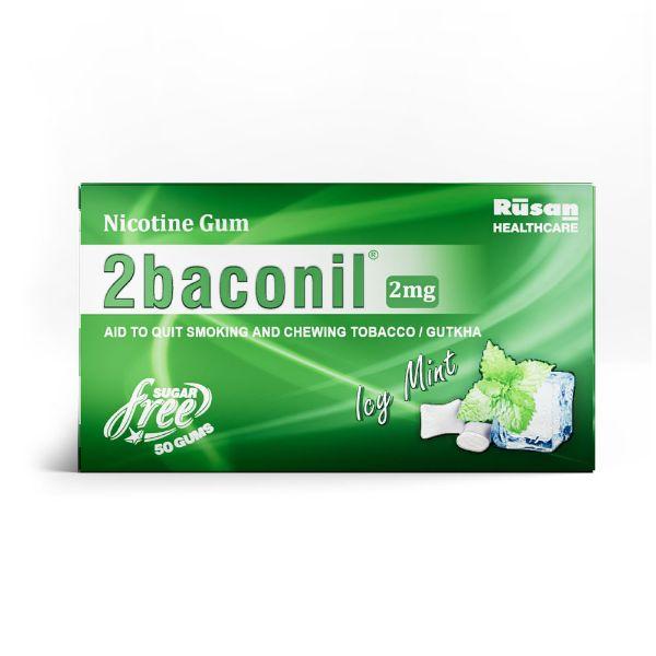 2baconil Icy Mint 2 mg Chew Gum 50's (N) - Nicotine Gums/Lozenges