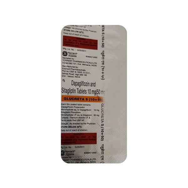 GLUCRETA S 10+50 Tablet 10's - Diabetes-Ant