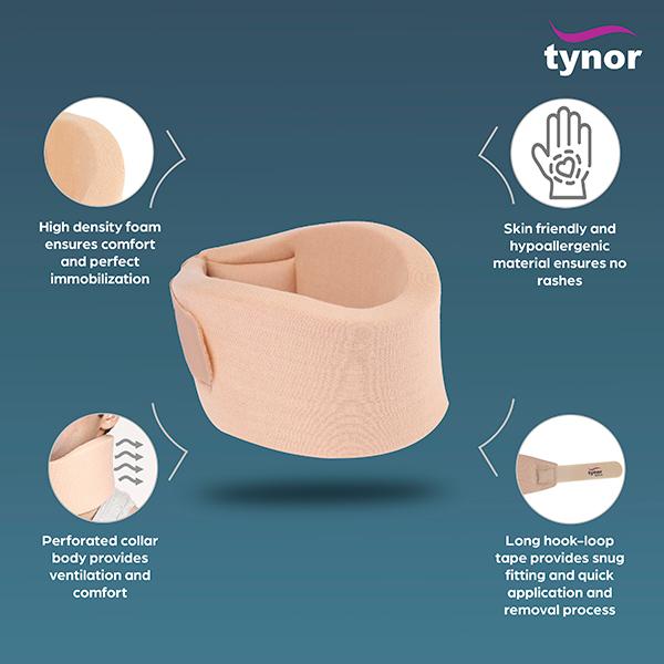 Tynor Collar Soft Firm Density (M) (B 01) - Neck/Shoulder Supports