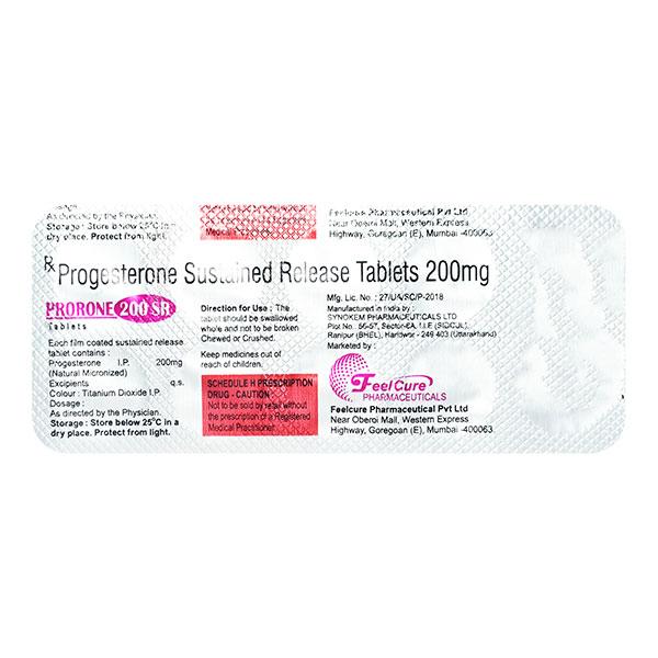 PRORONE SR 200 Tablet 10's - Hormonal Therapy-Oes