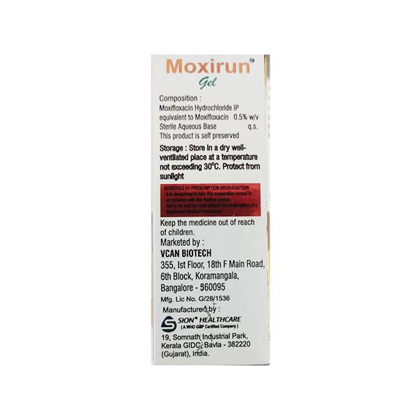 MOXIRUN Gel Eye Drops 5ml - Eye Infections-Eaa