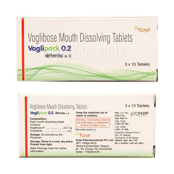 Voglipack 0.2mg Tablet 30'S - Diabetes-Ant