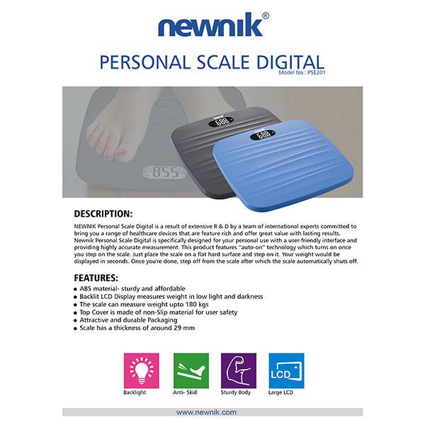 Newnik Personal Digital Weighing Scale - Blue - Weighing Scale