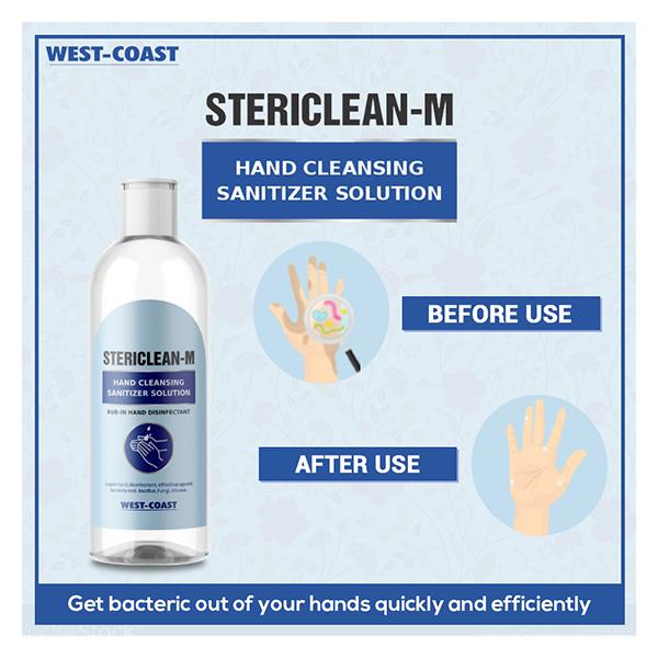 Stericlean-M Hand Cleansing Sanitizer Solution 60 ml - Hand Sanitizer
