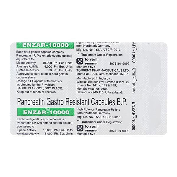 Enzar 10000 Capsule 10'S - Digestion-Dig