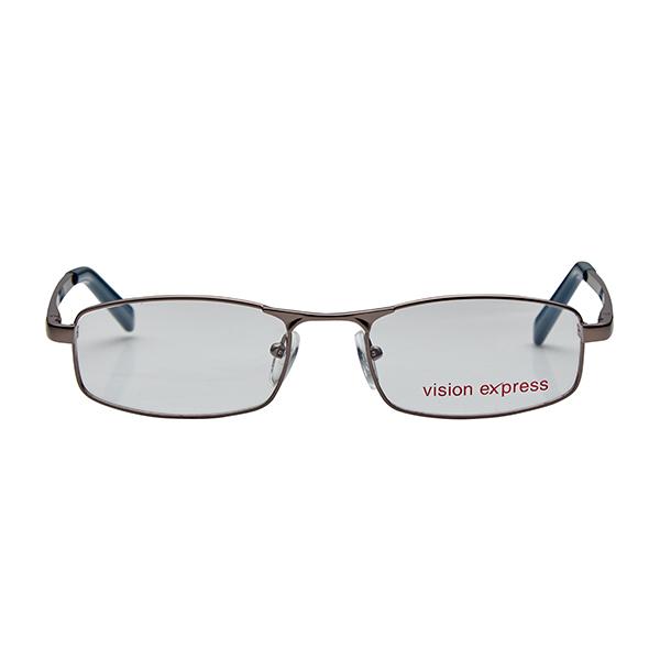 Netmeds | Vision Express 12004 Shiny Gun Metal Rectangle Eyeglasses (Including Anti-Reflective Coating Lens) 1's
