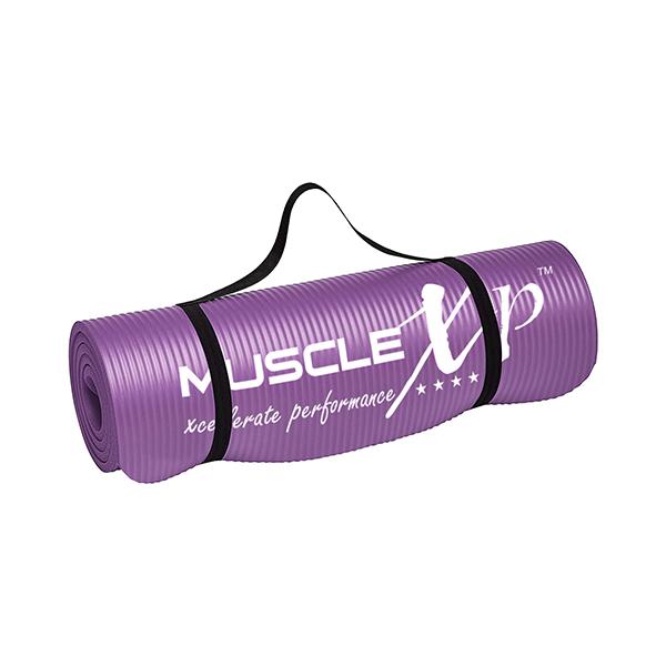 MuscleXP (10 mm) Thick NBR Material Yoga Mat - (Purple) 1's - Workout Essentials