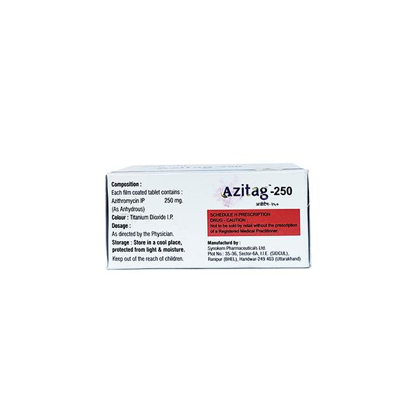 AZITAG 250 Tablet 10's - Bacterial Infections-Mac