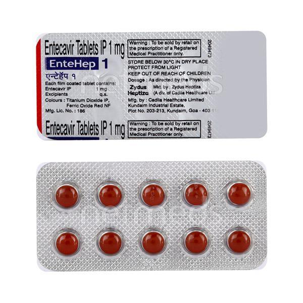 Entehep 1mg Tablet 10'S - Viral infections-Ant