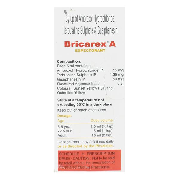 Bricarex A Sugar Free Apple Flavour Expectorant 100ml - Cough And Cold-Cou