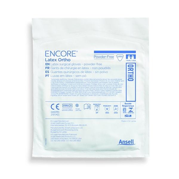 Netmeds | Ansell Encore Latex Ortho Powder Free Surgical Gloves Pair (8) 50's
