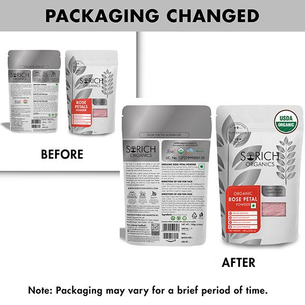 Sorich Organics Rose Petals Powder 100 gm - Herbal Dietary Supplement