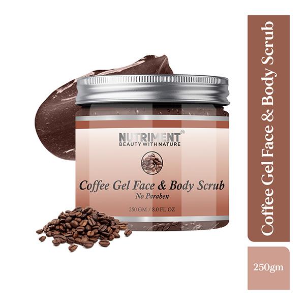 Netmeds | Nutriment Face Gel & Body Scrub - Coffee 250 gm
