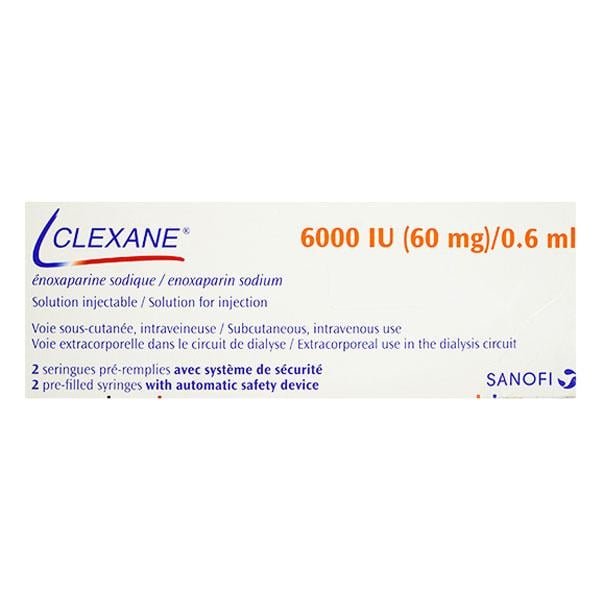 Clexane 60mg Injection(Pfs) 2X0.6ml - Blood Clot-Ant