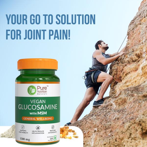 Pure Nutrition Vegan Glucosamine with MSM 1500 mg Veg Tablet 60's - Vital Health