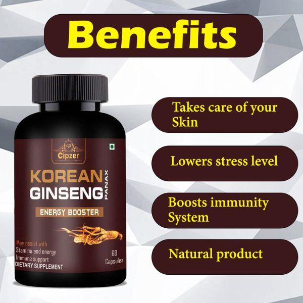 Cipzer Korean Ginseng Energy Booster Capsule 60's - Speciality Medicine