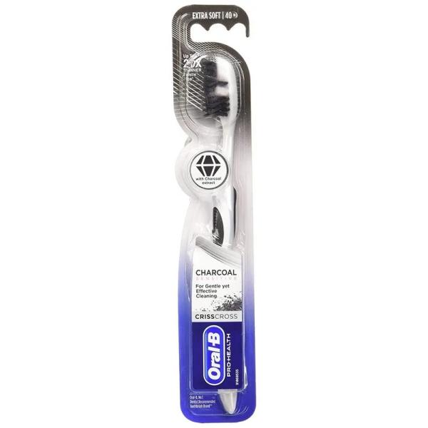 Netmeds | Oral-B Pro-Health Crisscross Charcoal Sensitive Extra Soft Toothbrush