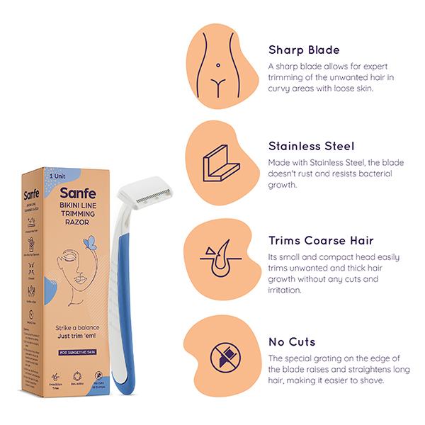 Sanfe Bikini Line Trimming Razor 2's - Shaving & Hair Removal