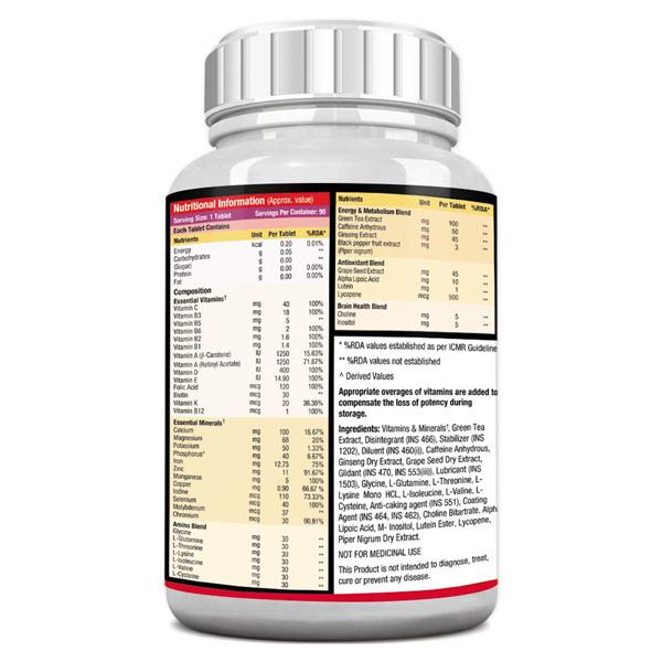 MuscleXP Men Sports Daily Vital Energy Tablet 90's - Workout Essentials