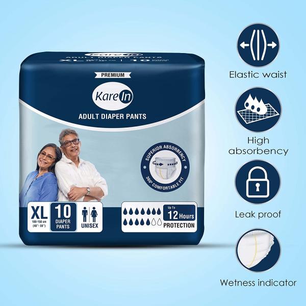 Kare In Premium Adult Diaper (XL) (100 - 150 cm) 10's - Adult Diapers & Pads