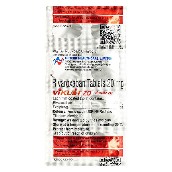 VIKLOT 20 Tablet 8's - Blood Clot-Ant