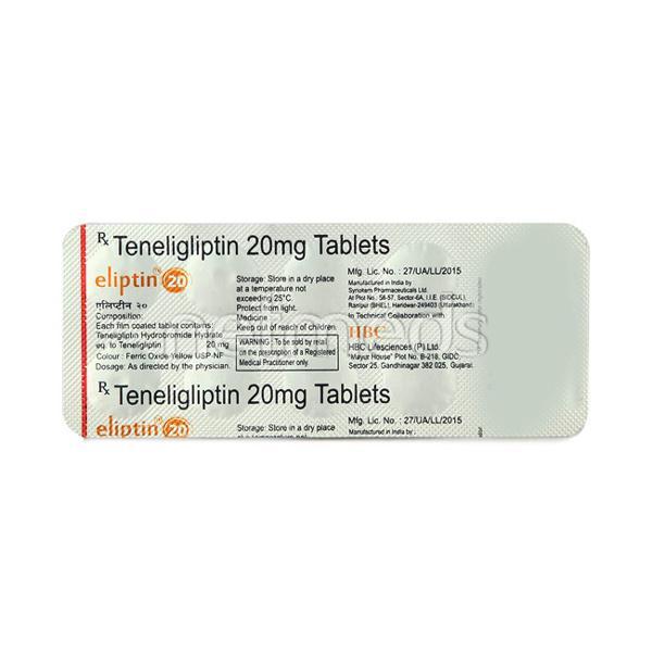 Eliptin 20mg Tablet 10'S - Diabetes-Ant
