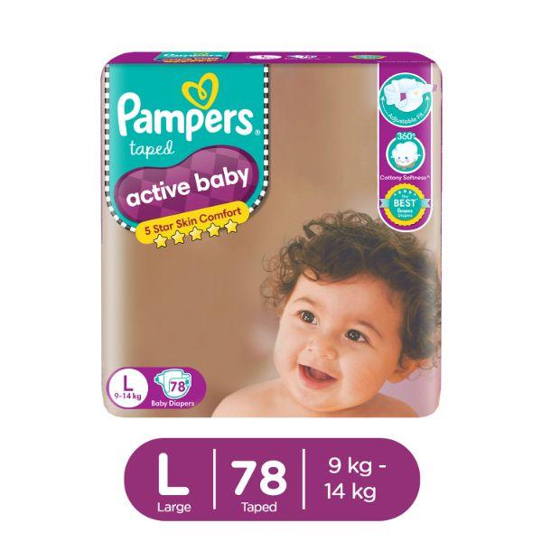 Pampers Active Baby Diaper Pants (L) 78's - Diapers & Wipes