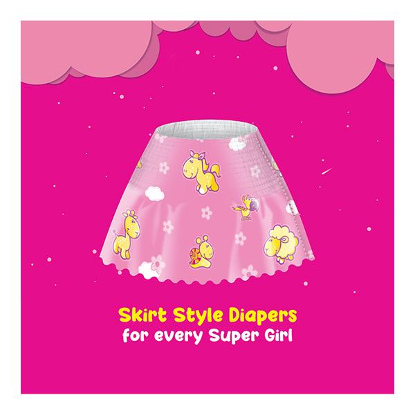 Super Cute's WonderSkirt Pull-up Skirt Diaper - (XL) (12 - 17 kg) (Pack of 5 x 5's) - Diapers & Wipes