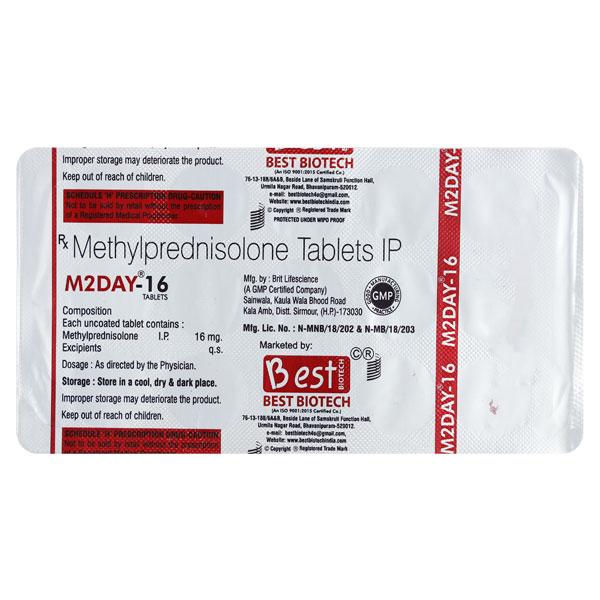 M2DAY 16 Tablet 10's - Hormonal Therapy-Cor