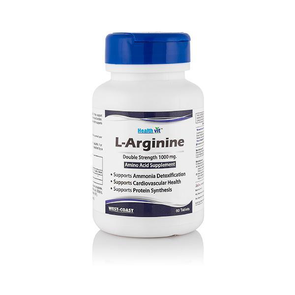 Netmeds | HealthVit L-Arginine 1000 mg Amino Acid Tablets 60's