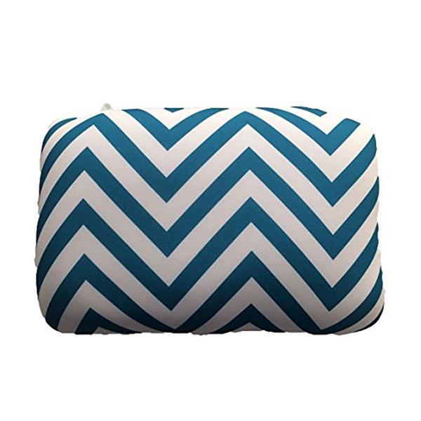 VIAGGI 2 in 1 Microbeads Convertible Neck Pillow- White & Blue - Pads And Pillows
