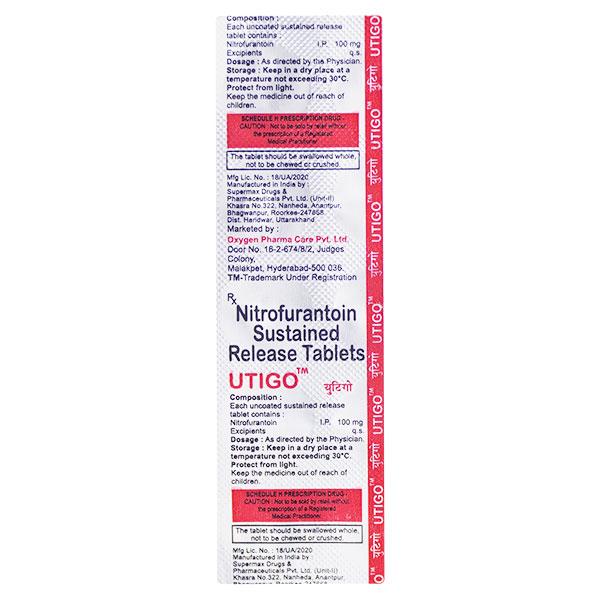 UTIGO 100 Tablet 10's - Bacterial Infections-OAB