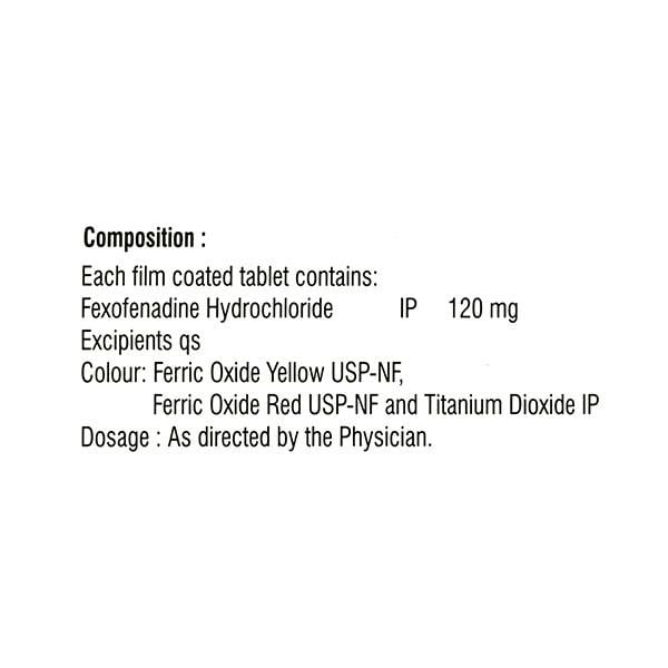Fextim 120mg Tablet 10'S - Allergies-Ant