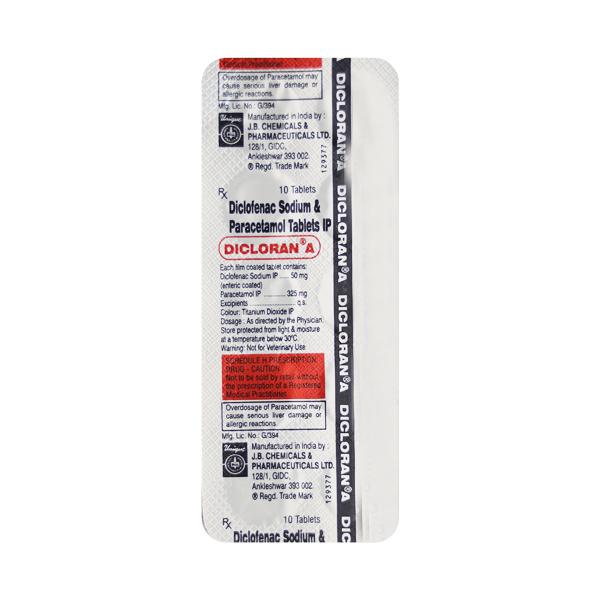 Dicloran A Tablet 10'S - Pain relief-Nsa