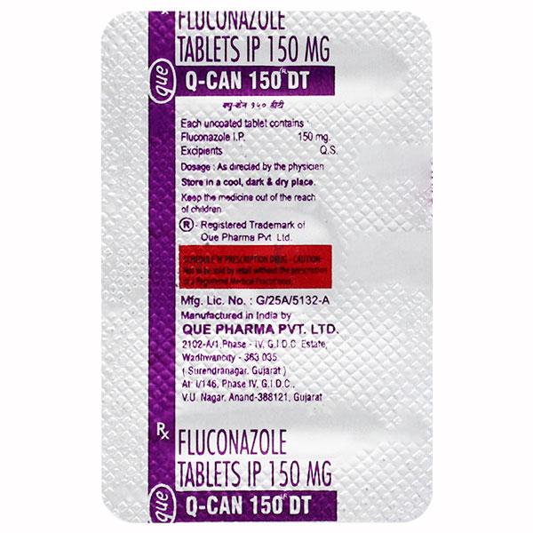 Q CAN DT 150 Tablet 1's - Fungal Infections-Anf
