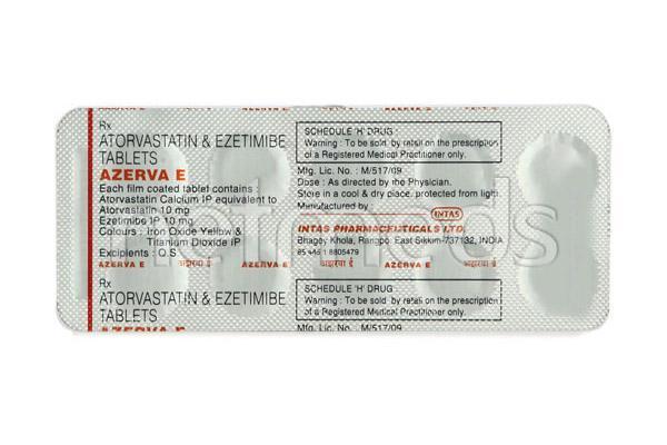 Azerva E Tablet 10'S - High Cholesterol-Dys