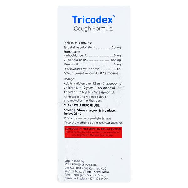 TRICODEX Syrup 100ml - Cough And Cold-Cou