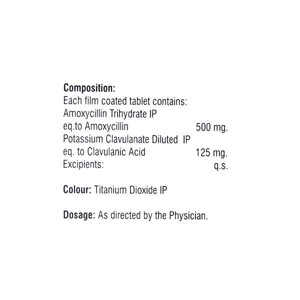 MOKCAN CV 625 Tablet 10's - Bacterial Infections-Pen
