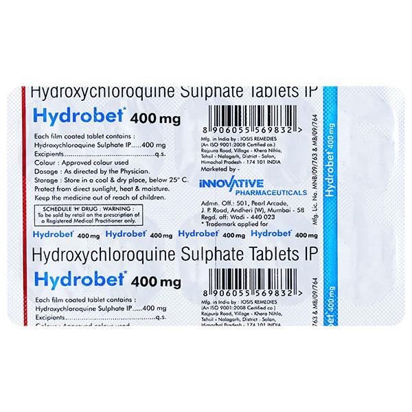 HYDROBET 400mg Tablet 10's - Malarial