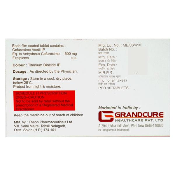 CLASITIL 500mg Tablet 10's - Bacterial Infections-Cep