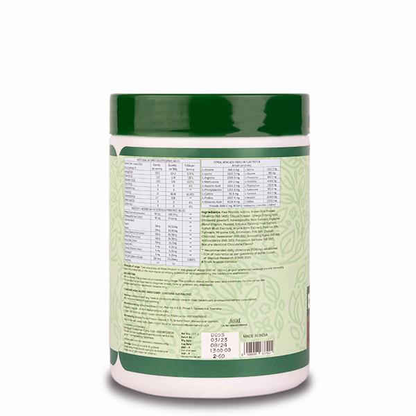 Panchamrit Plant Protein (Pea & Brown Rice Protein) - Delicious Chocolate 500 gm - Protein Drink