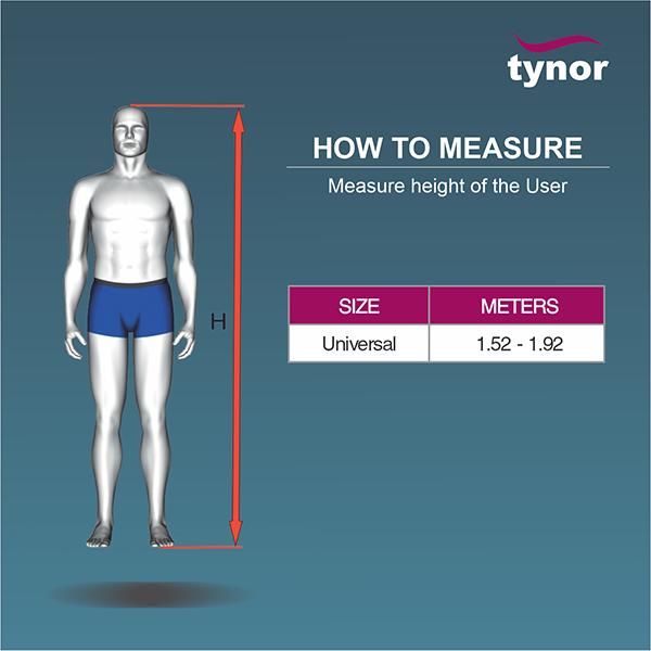 Tynor Walker Invalid's HD All Pods (UN) (L 34) - Silver - Wheelchairs & Walking Sticks