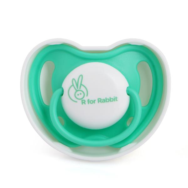 Netmeds | R for Rabbit Baby Apple Pacifier Ultra Light Soft Silicone Nipple for Kids of 6 Months - Green 1's