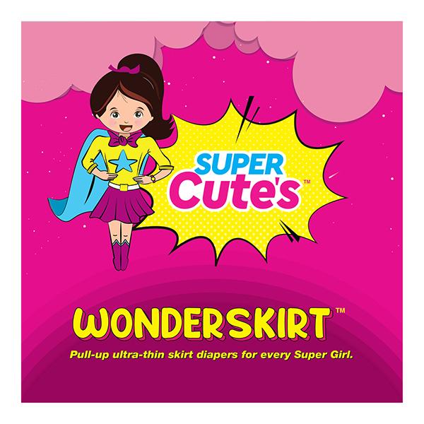 Super Cute's WonderSkirt Pull-up Skirt Diaper - (XL) (12 - 17 kg) (Pack of 5 x 5's) - Diapers & Wipes