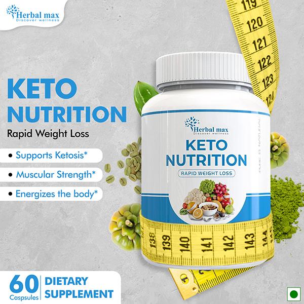 Herbal Max Keto Nutrition Dietary Supplement 800 mg Capsule 60's - Weight Loss