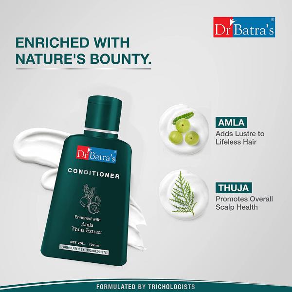 Dr Batra's Dandruff Cleansing Shampoo 100 ml + Herbal Hair Color Cream - Brown 120 gm + Conditioner 100 ml - Hair Treatment