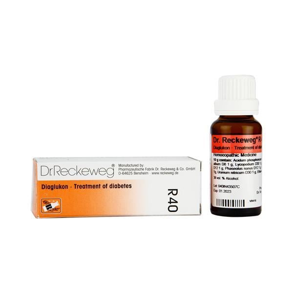 Netmeds | Dr. Reckeweg R40 Diaglukon Disturbances in Blood Sugar Metabolism Drops 22 ml